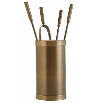 Ζωγομετάλ σετ εργαλείων τζακιού σε κουβά K10-1200 μπρονζέ