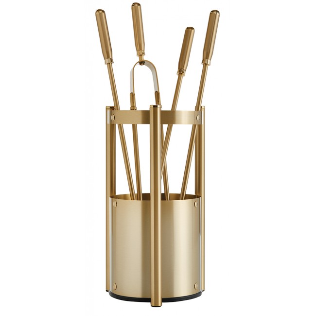 Ζωγομετάλ σετ εργαλείων τζακιού σε κουβά K27-1205 όρο ματ - όρο