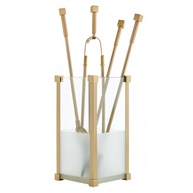 Ζωγομετάλ σετ εργαλείων τζακιού σε κουβά K20-1220 όρο ματ