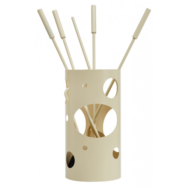 Ζωγομετάλ σετ εργαλείων τζακιού σε κουβά K30-1230 ιβουάρ