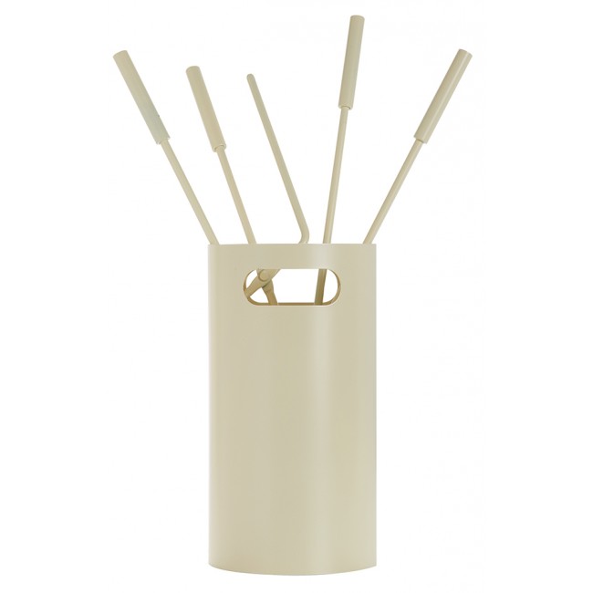 Ζωγομετάλ σετ εργαλείων τζακιού σε κουβά K32-1230 ιβουάρ