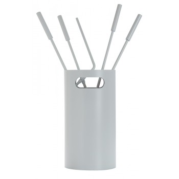 Ζωγομετάλ σετ εργαλείων τζακιού σε κουβά K32-1230 λευκό πάγου