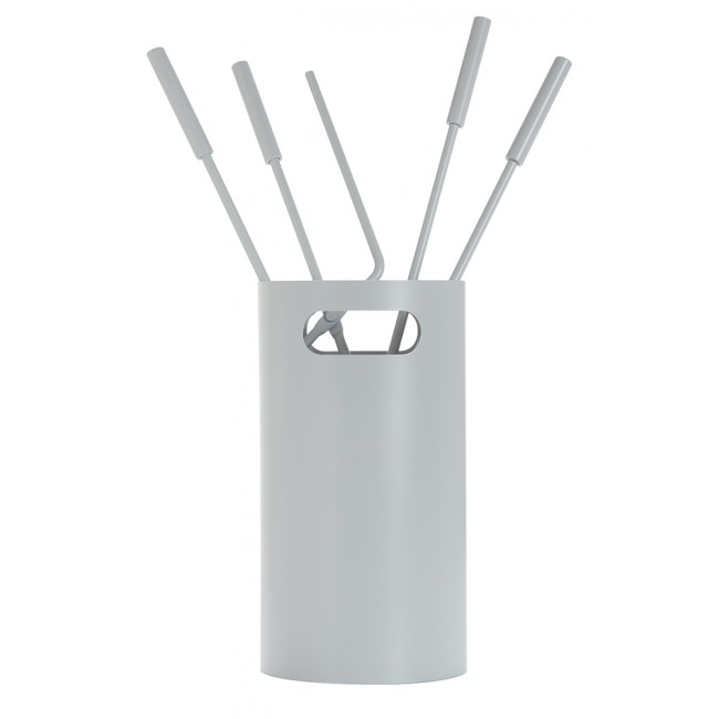 Ζωγομετάλ σετ εργαλείων τζακιού σε κουβά K32-1230 λευκό πάγου