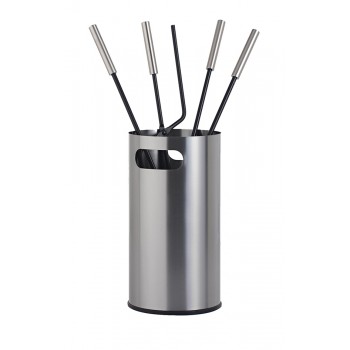 Ζωγομετάλ σετ εργαλείων τζακιού σε κουβά K32-1230 ανοξείδωτο ματ