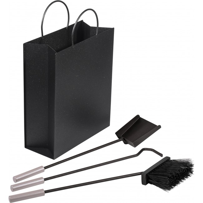 Viometal σετ εργαλείων τζακιού σε κουβά Μοντάνα 560 μαύρο