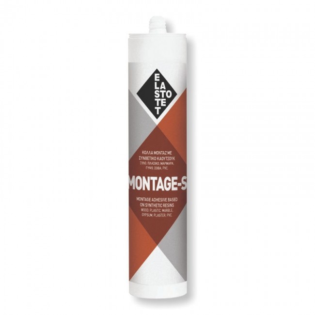 Elastotet κόλλα σιλικόνης Montage-S 280 ml διάφανη