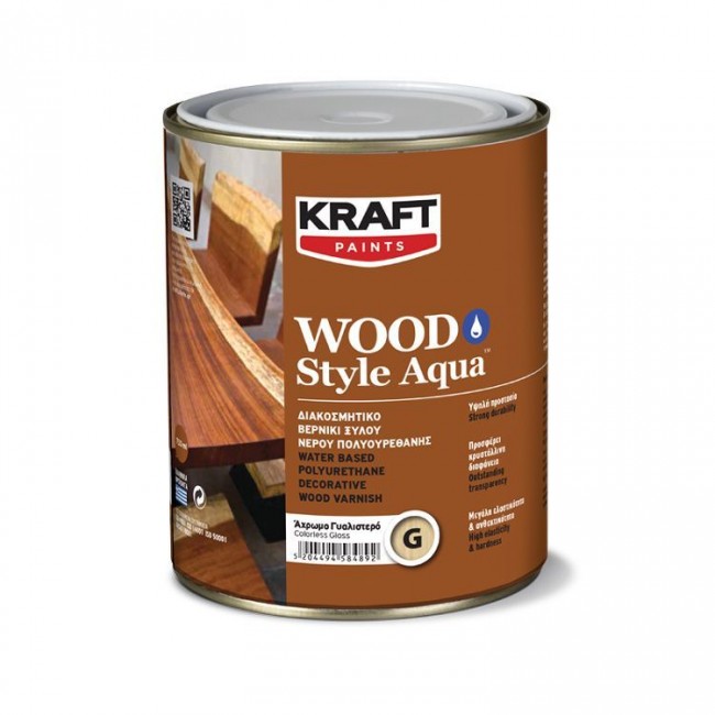 Wood Style Aqua Διακοσμητικό βερνίκι κρούστας ξύλου νερού σατινέ 0.75 lt