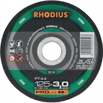 Rhodius τροχός κοπής FT44 125 mm x 3,0 για πέτρα