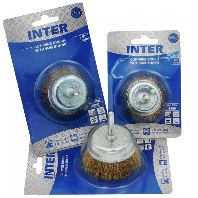 Inter συρματόβουτσα καμπάνα για δράπανο σε τρία μεγέθη 50, 65 & 75 mm