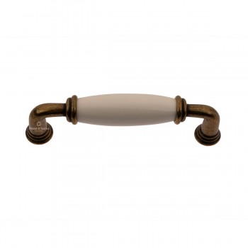 CMD λαβή 2020 96 mm χρυσό αντικέ - λευκό