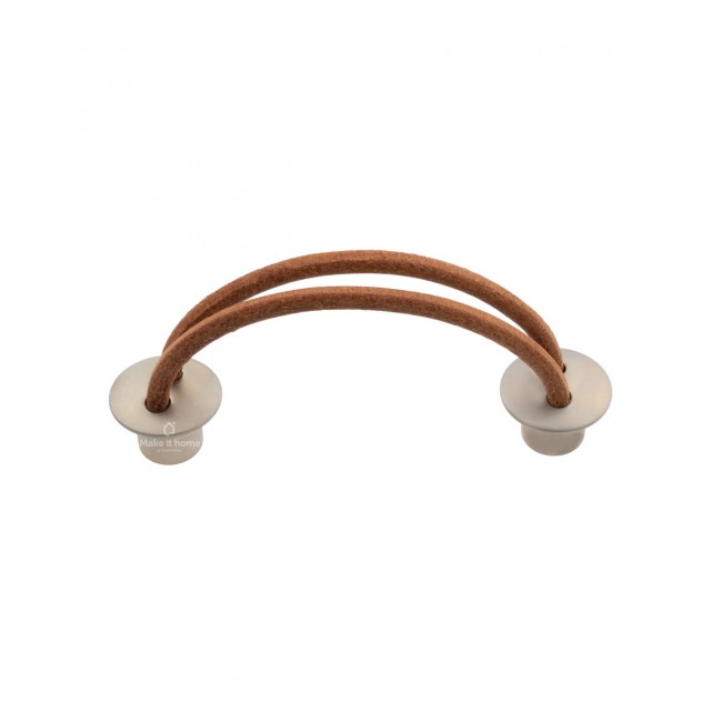 Brisant λαβή 170 64 mm νίκελ ματ - φυσικό δέρμα