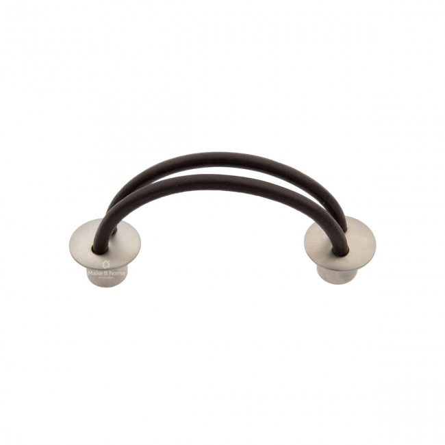 Brisant λαβή 170 64 mm νίκελ ματ - σκούρο δέρμα