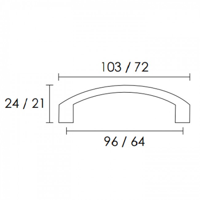 Conset λαβή C542 σε 2 μεγέθη 64 mm & 96 mm όρο ματ