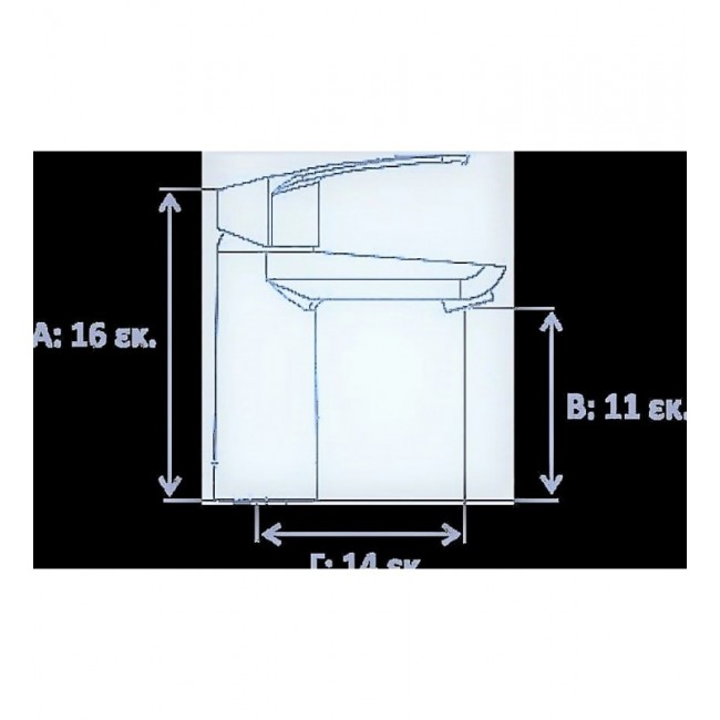 Venezia βρύση νιπτήρα 5010904 Kapadokya λευκή