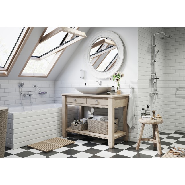 Ferro κολώνα ντους Squerto Lux με σπιράλ και τηλέφωνο χρωμέ