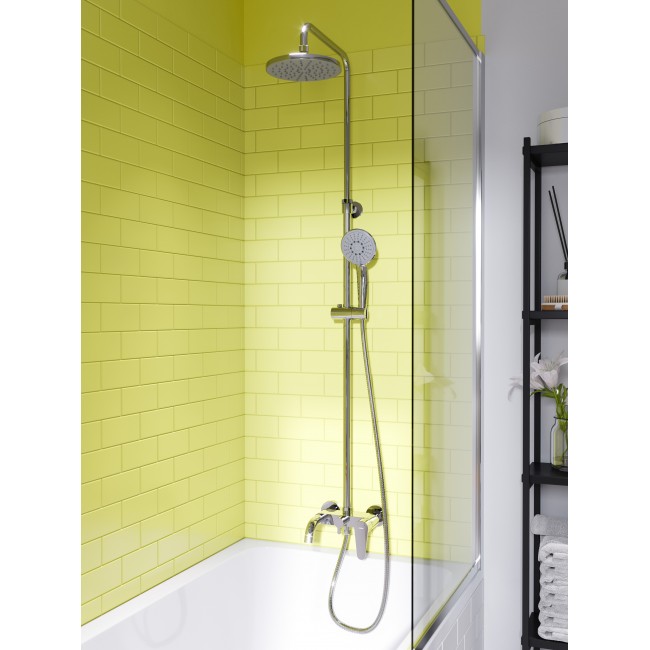 Ferro κολώνα ντους Algeo με βρύση, σπιράλ και τηλέφωνο χρωμέ