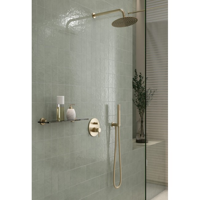 Ferro εντοιχισμένη μπαταρία λουτρού BCK7PBG-SET1-S Ciriculus brushed gold