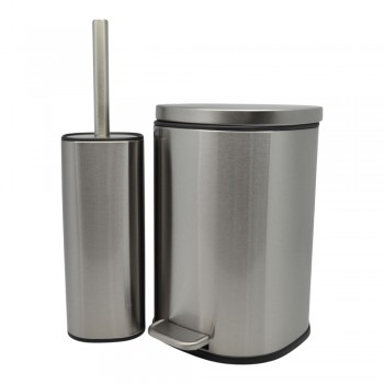 Ankor σετ καλάθι μπάνιου 5 lt & πιγκάλ inox mat 