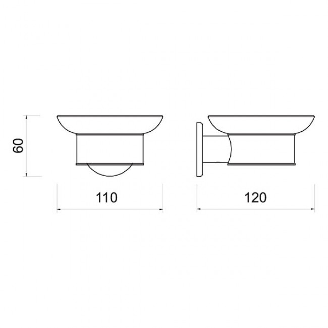 Ferro επιτοίχια σαπουνοθήκη Smile χρωμέ