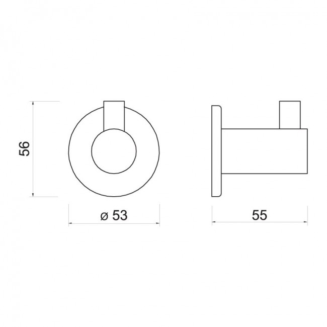 Ferro μονή κρεμάστρα μπάνιου Smile χρωμέ