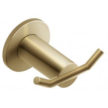 Ferro κρεμάστρα μπάνιου με διπλό άγκιστρο Smile brushed gold