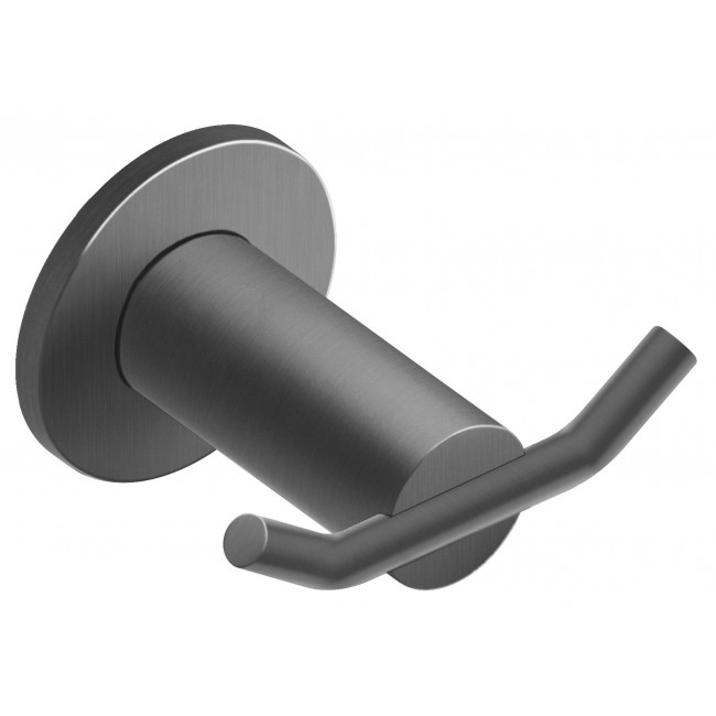 Ferro κρεμάστρα μπάνιου με διπλό άγκιστρο Smile gun metal