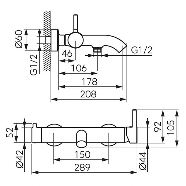 Ferro βρύση λουτρού BCK11 Ciriculus χρωμε