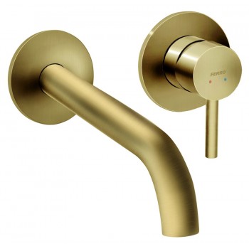 Ferro μπαταρία εντοιχισμού νιπτήρος BCK3PABG Ciriculus brushed gold