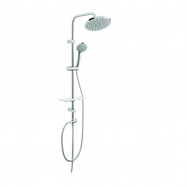 Ferro κολώνα ντους Rondo Lux με σπιράλ και τηλέφωνο χρωμέ