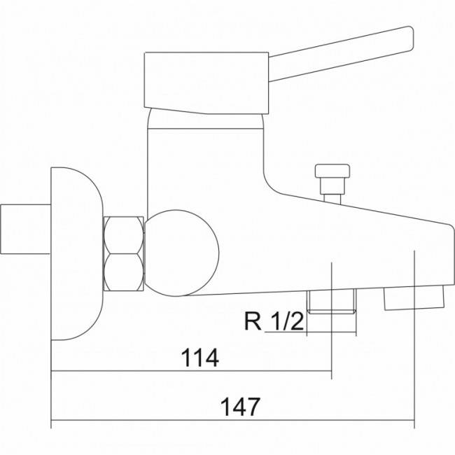 Venezia βρύση λουτρού 5011001 Hitit με σπιράλ και τηλέφωνο χρωμέ