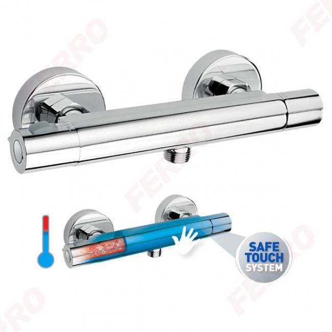 Ferro θερμοστατική βρύση ντουζιέρας TRM7 Trinity χρωμέ