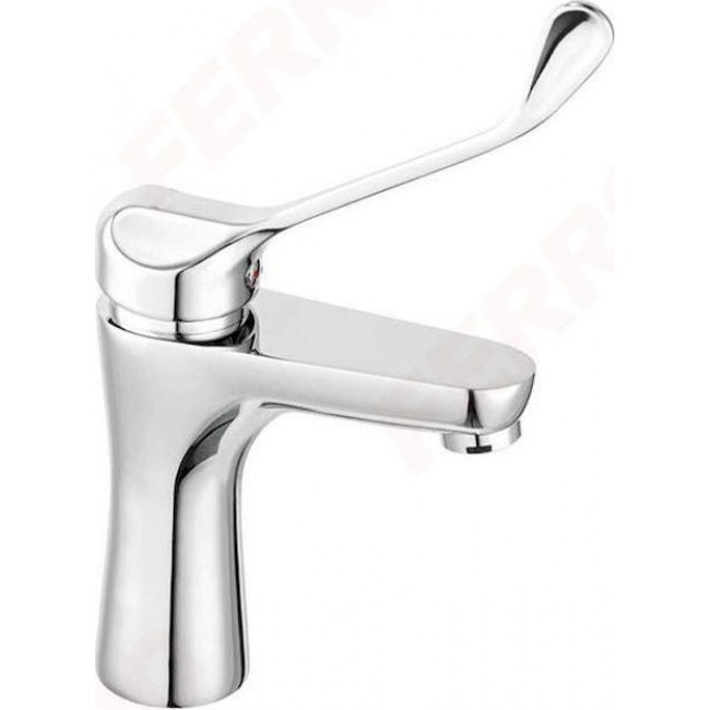 Ferro βρύση νιπτήρα ΑΜΕΑ BAGM2 ALGEO MEDICO με βαλβίδα χρωμέ