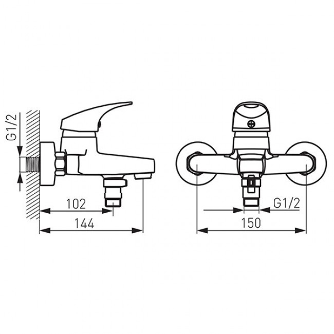 Ferro βρύση λουτρού BFO1 One χρωμέ