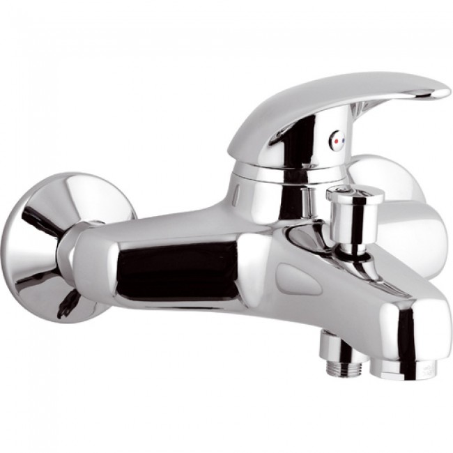 Ideamix βρύση λουτρού FX5101CZ Eko με σπιράλ και τηλέφωνο χρωμέ 