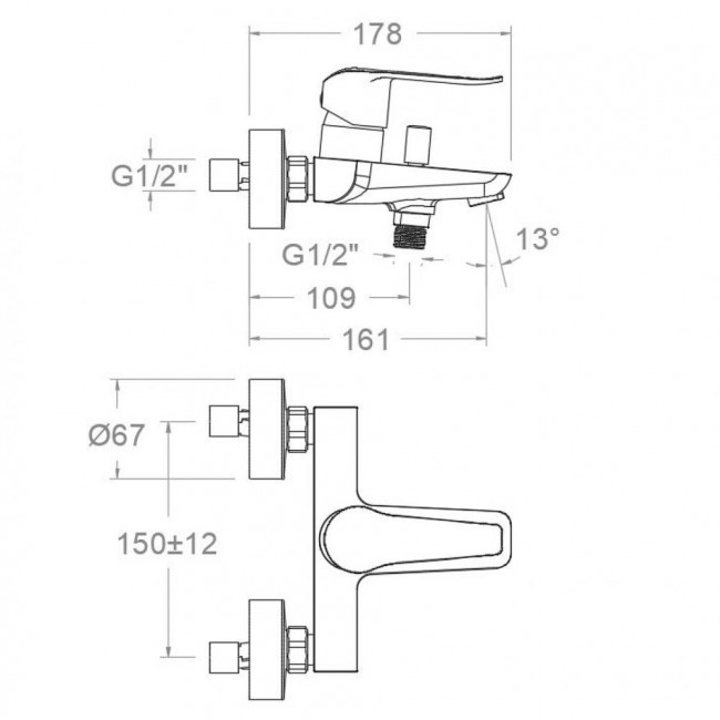 Ramon Soler βρύση λουτρού 6405S Ypsilon plus χρωμέ 