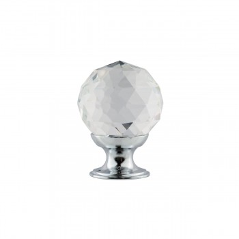 Πομολάκι Perfect  32-5-18 Φ30 κρυστάλλινο με βάση χρώμιο