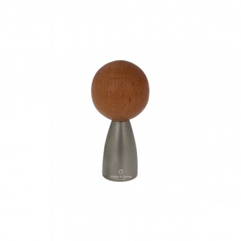 Πομολάκι Brisant 111 Φ20 νίκελ ματ με ξύλο σε κερασιά