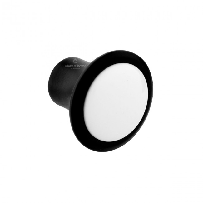 Convex πομολάκι πορσελάνης 493 Φ29 λευκό - μαύρο ματ