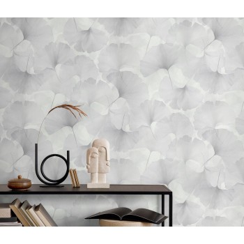Erismann Elysium ταπετσαρία τοίχου 10470-31 φύλλα γκρι - λευκό