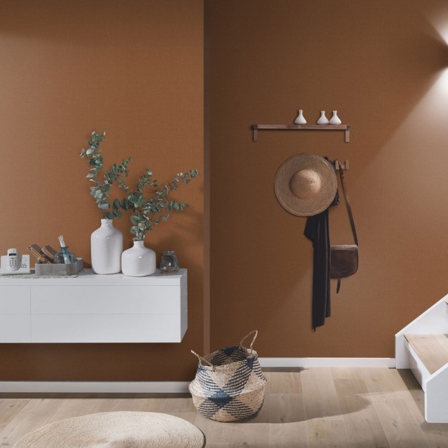 Erismann Elle Decoration 4 ταπετσαρία τοίχου 10444-13 μονόχρωμη τερακότα