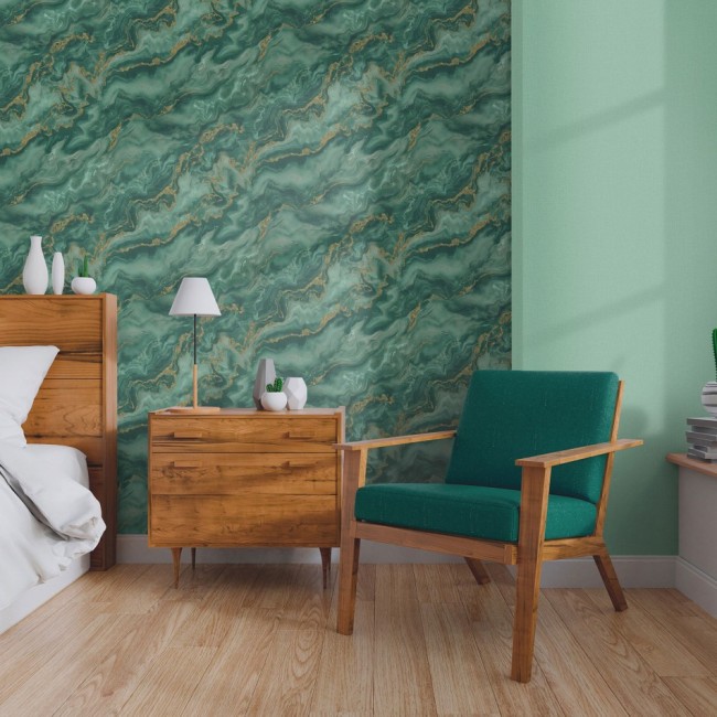Erismann Elle Decoration 4 ταπετσαρία τοίχου 10447-19 απομίμηση μάρμαρου πράσινο