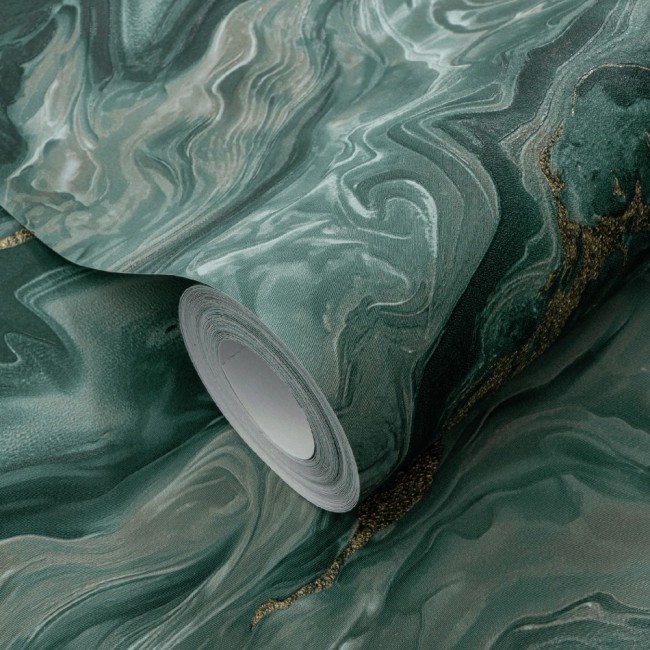 Erismann Elle Decoration 4 ταπετσαρία τοίχου 10447-19 απομίμηση μάρμαρου πράσινο