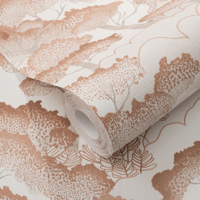 Erismann Elle Decoration 4 ταπετσαρία τοίχου 10448-13 δέντρα λευκό - τερακότα