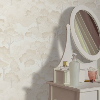 Erismann Elle Decoration 4 ταπετσαρία τοίχου 10448-14 δέντρα κρεμ - μπεζ