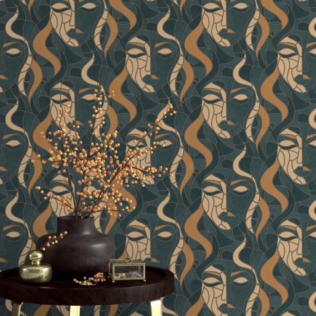 Erismann Elle Decoration 4 ταπετσαρία τοίχου 10458-19 μοτίβο πράσινο