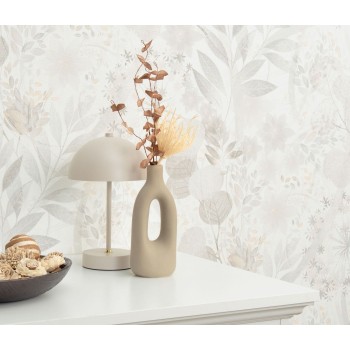Erismann Secret Garden ταπετσαρία τοίχου 10506-31 φλοράλ λευκό & γκρι