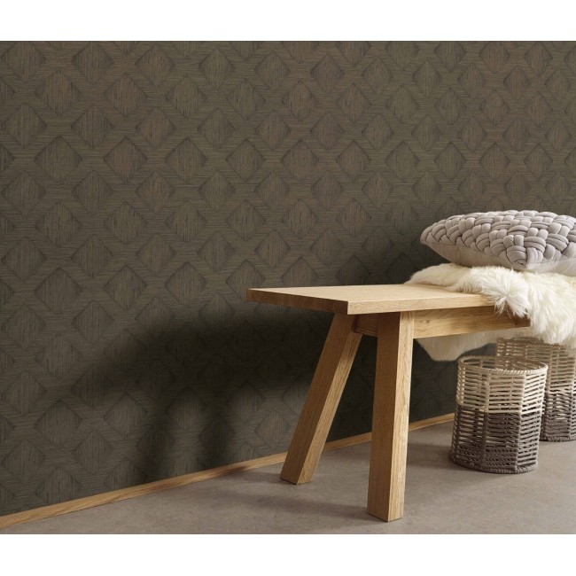 Erismann Secret Garden ταπετσαρία τοίχου 10509-36 γεωμετρικό μοτίβο λαδί
