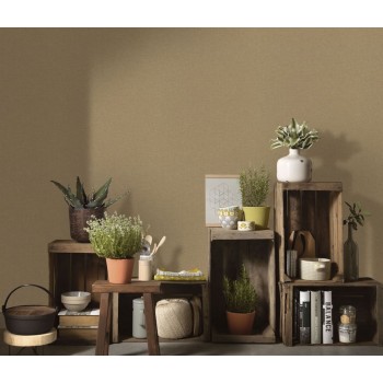 Erismann Secret Garden ταπετσαρία τοίχου 10510-20 μονόχρωμη καφέ - χρυσό