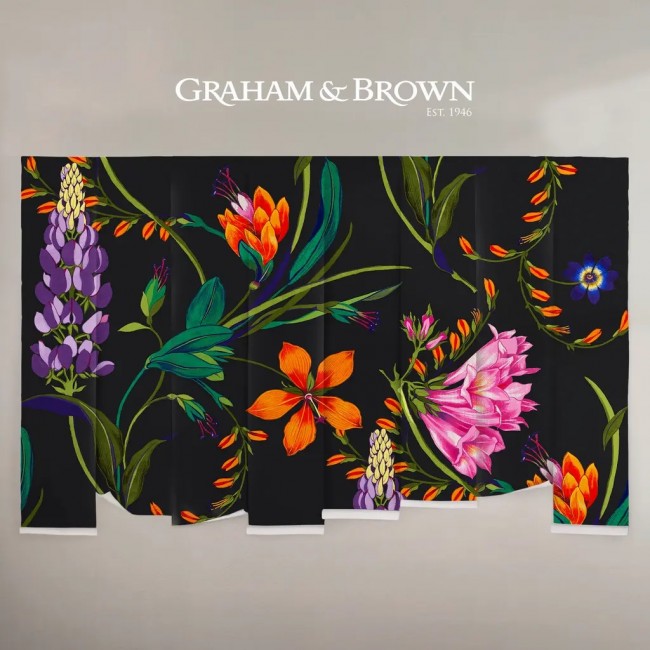 Graham and Brown Concerto εξατομικευμένη φωτοταπετσαρία 139865 φλοράλ μαύρη