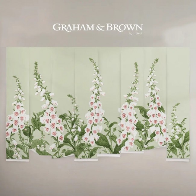 Graham and Brown Concerto εξατομικευμένη φωτοταπετσαρία 139892 φλοράλ πράσινο φασκόμηλου